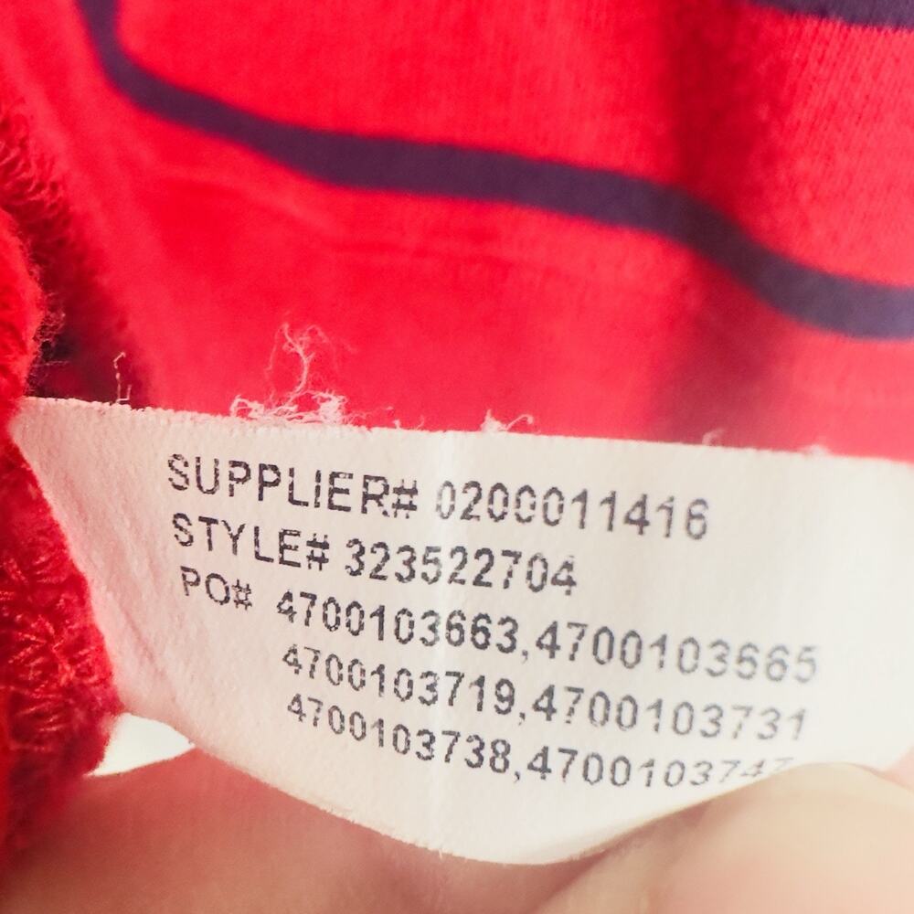 Polo Ralph Lauren Red Navy Stripe Shawl Collar Sweater Boys M 10-12 100% Cotton - Picture 11 of 11